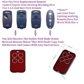 Nice Flo 1,2,4 Garage Door/Gate Remote